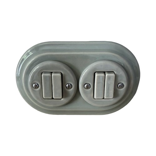 Grey ceramic porcelain double - grey,