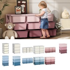 Kids Storage Units w/ Drawers Chest Vertical Dresser Tower Toy Organiser