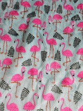 Turquoise Flamingo Minky