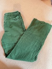 ZARA Green Wide Leg Trousers
