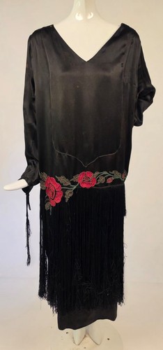 Flapper 1920 black silk - flapper, 1920’s