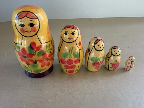 Vintage russian doll wooden - vintage,