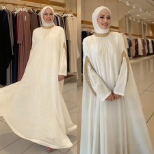 Women Muslim Out Abaya Inner Dress Scarf Sets Moroccan Kaftan Robes Gown Evening