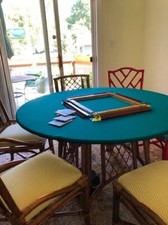 Green Poker table cover in