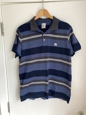 William Hunt Trilby Tour Savile Row Golf Polo Shirt Size XL Blue Stripe