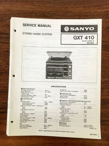 Sanyo gxt 410 stereo music - sanyo,