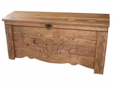 Wooden Vintage Blanket Trunk