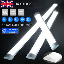 LED Batten Light Daylight Fluorescent Strip Light Slim Fitting Garage Lamp NEW