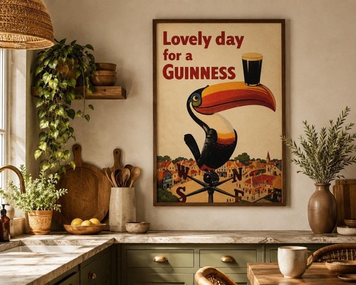 Guinness toucan poster - toucan, vintage