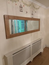 large oak frame mirror 117x67cm