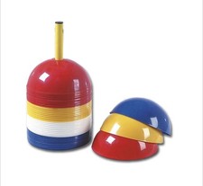 Precision Dome Cones Markers Set of 40 Training Equipment Football With Stand