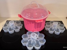 Fox Run Cupcake Shaped Cupcake Holder Carrier Storage Carousel Holds 24 Cupcakes