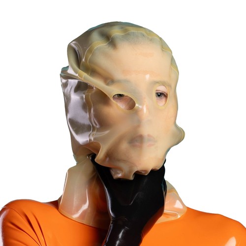 Latex rubber hood bag - rubber,