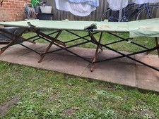 WW2 British Military Canvas Campaign Folding Camp Bed