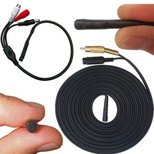 Waterproof CCTV Audio Microphone and Cable For Outdoor Camera / Sound Recording