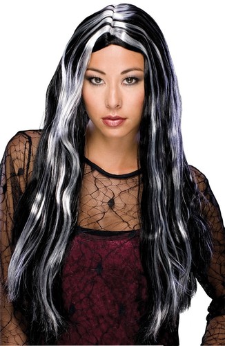 Black white witch wig long - wig,