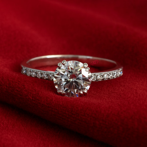 Diamond platinum ring for - diamond,