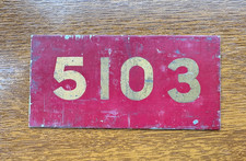 Vintage 5103 Locomotive Numberplate Railway Steam Engine Plate Rare Collectable