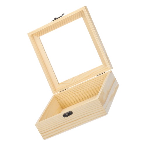 Unfinished wooden display box - wooden,
