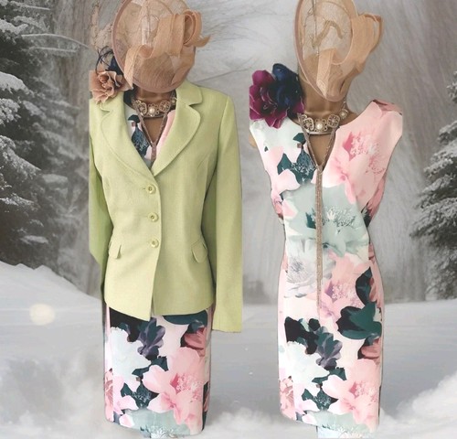 Roman green peach floral - peach,