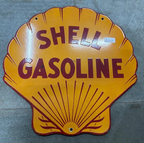 Porcelain enamel sign - enamel, shell