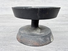 ANTIQUE CAST IRON CANDLE HOLDER RUSTIC HEAVY METAL PILLAR CANDLESTICK STAND