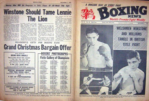 Antique old print boxing 1966 - antique,