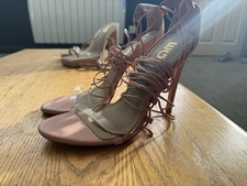 EGO Pink Extreme Lace Up Heels