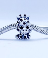 Baby Giraffe Charm Bead Cute Animal Zoo Genuine 925 Sterling Silver 💖