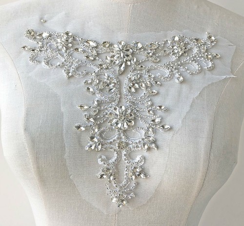 Rhinestone neckline wedding - rhinestone,