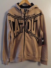 2000's Y2K Tapout MMA Apparel Big Logo Felt Print Full Zip Hoodie Men's Sz M