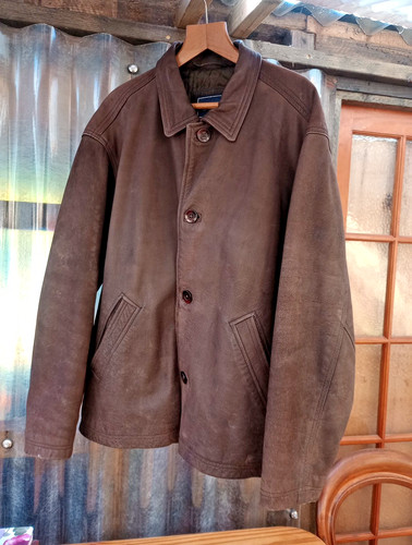 Leather jacket river - jacket:,