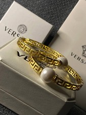 Rare Versace Gold Greek Key
