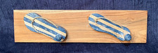 Beach-Themed Wood Sandals Wall Hooks - Nautical Decor Towel Holder