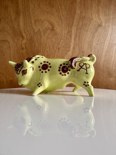 Vintage hand decorated ceramic - decorated,