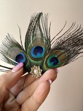 Peacock Fascinator, Hair Clio, Hair Accessory, Wedding, Races