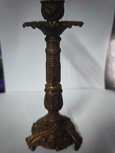 Antique brass candlestick tall - brass,