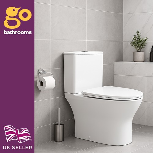 Modern close coupled toilet - close,