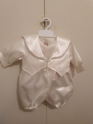 Baby boys ivory - satin, 3