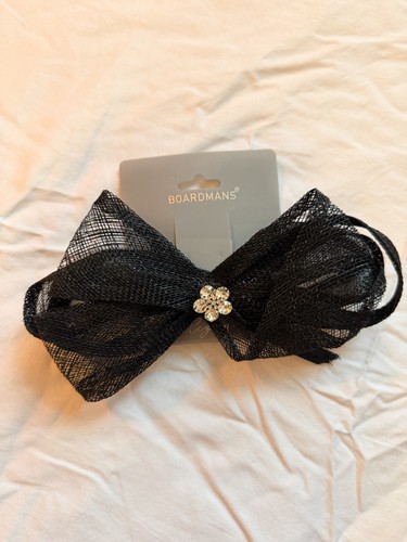 Black bow fascinator - , hair