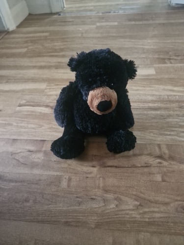 Black soft cuddly teddy - black, bear