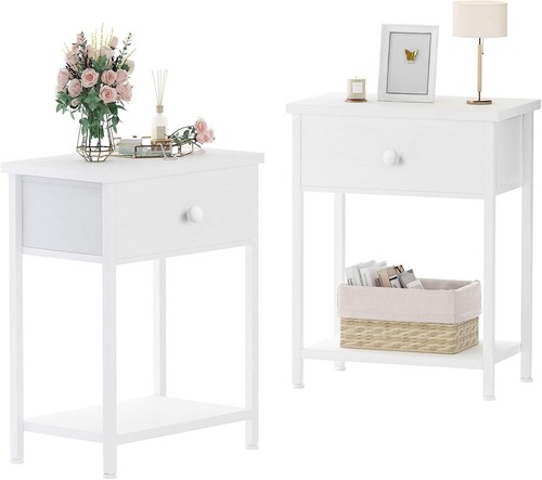 White nightstands set - white,