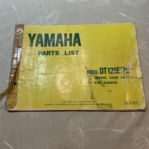 Genuine yamaha dt125e 1979 - genuine,