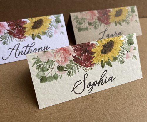 Rustic sunflowers name - 6x,