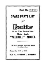 (1493) Welbike parts list (frame No. 1214 to 2613)