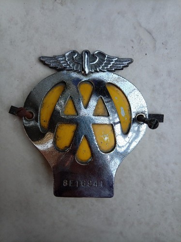 Vintage car badge with - aa,