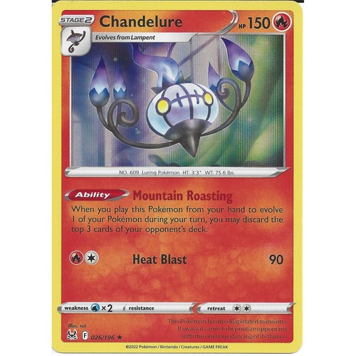 026 196 chandelure - chandelure, holo