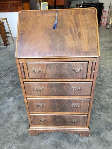 Vintage small thin slim bureau