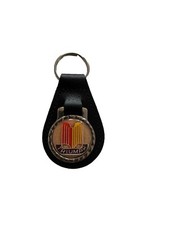 BLACK LEATHER KEYRING/ FOB FOR