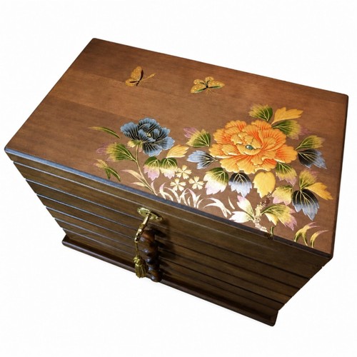 Wooden jewelry box with - wooden,